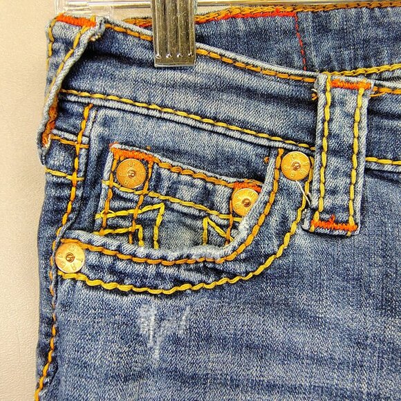 True Religion Women's Size 27 Super Skinny  Light Wash Blue Denim Jeans - Picture 8 of 15